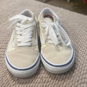 Vans Cream and White Sneakers